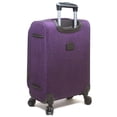 thumbnail image 3 of Dejuno Aurora Lightweight Denim 3-Piece Spinner Luggage Set - Purple, 3 of 6