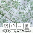 thumbnail image 3 of Mizhona Green Blackout Curtains for Bedroom,Rustic Flower Leaves Printed Room Darkening Curtains Set of 2,42"x108", 3 of 5