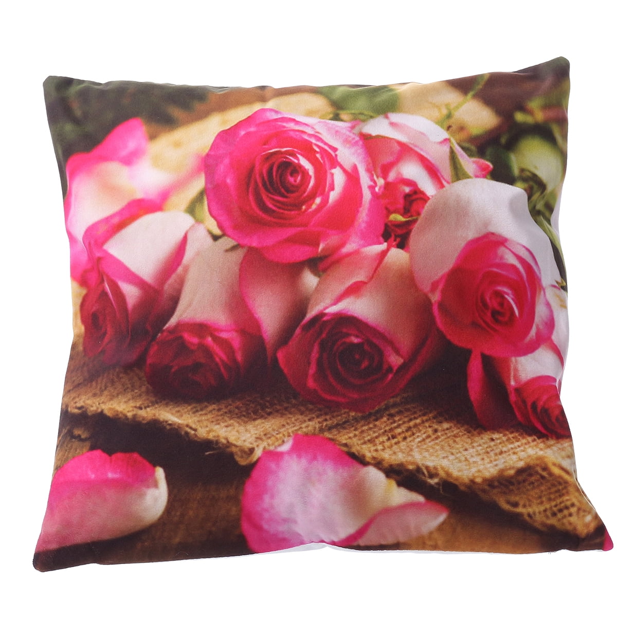 Romantic Rose Decorative Throw Pillow Case Cushion Cover 18''x18