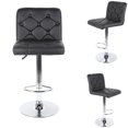 thumbnail image 3 of Juego de 2 Taburetes de bar, Sillas de Bar Regulables en Altura en Piel Sintética, Taburete de Cocina Giratorio en 360° con Respaldo y Reposapiés - Negro esquí esquí Gafas de esquí, 3 of 4
