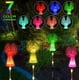 thumbnail image 3 of Luces decorativas solares para jardín al aire libre, luces de ángel con energía solar, luz LED multicolor que cambia de color con fibra óptica para decoración de patio y cementerio, 3 of 7
