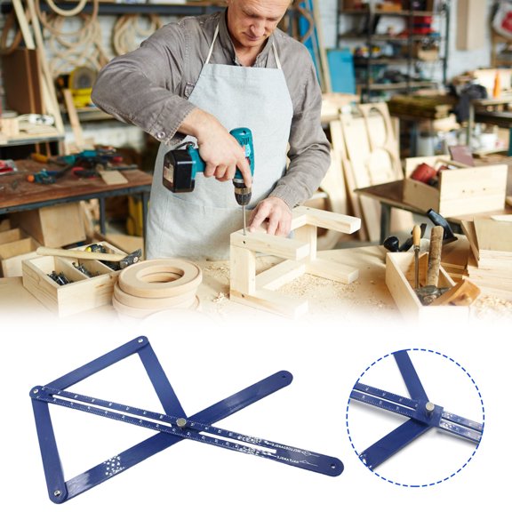 Rele Premium Corner Angle Finder, Stainless Steel Protractor Digital Angle Finder Tool with Scales, Diagonal Square Ruler, Miter Saw Bevel Gauge and Corner Angle Finder for Woodworking