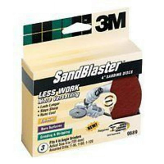 4" Sanding Discs 3Pk Assorted 3M Paint Sundries 9689 051111549223