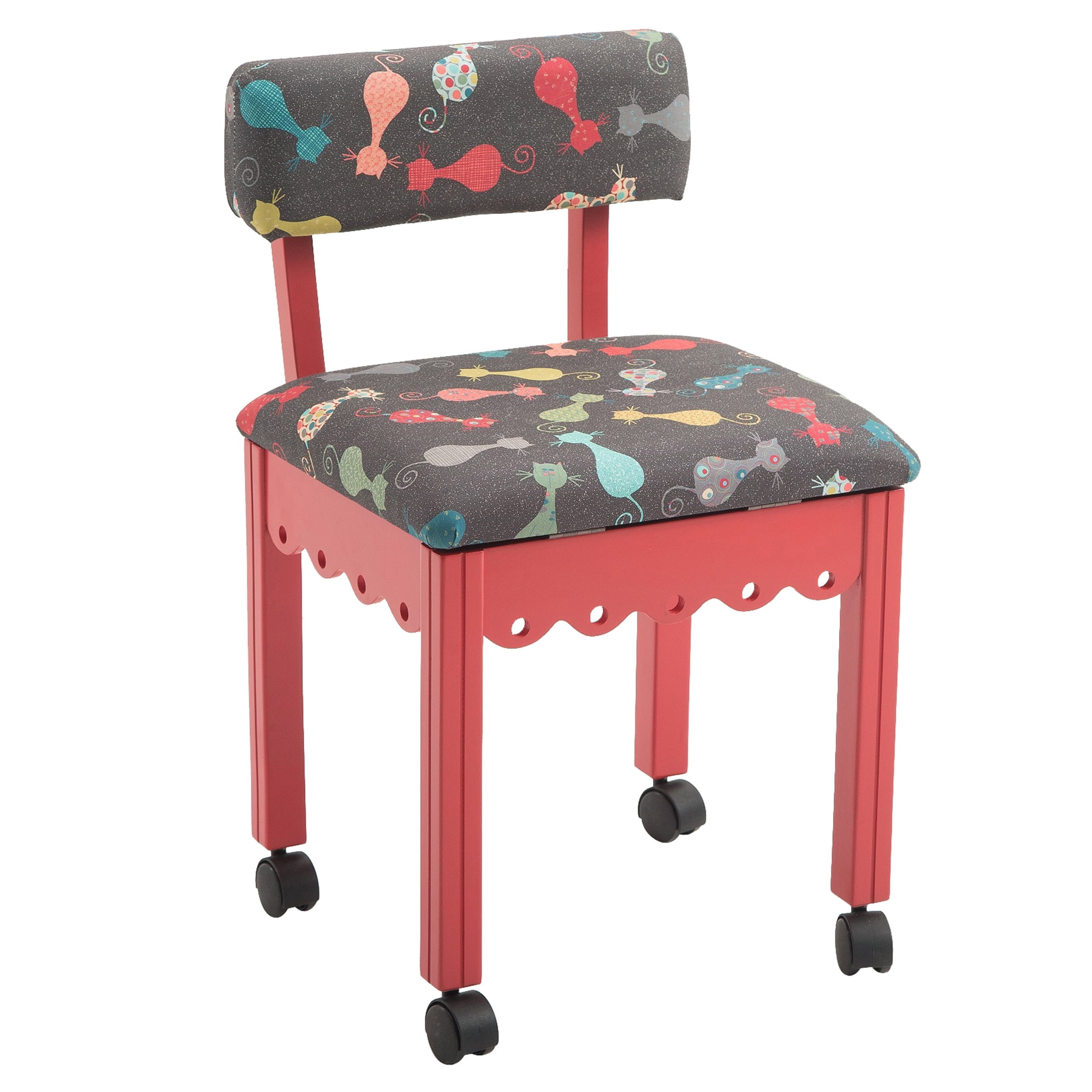 Arrow Sewing and Craft Chair with Storage, Portable, Multiple Colors