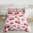 thumbnail image 2 of Homewish Watercolor Cherry Full Size Comforter Sets for Girls, Kawaii Bowtie Bedding Comforter Set, Tropical Fruit Leaves Bedding Sets, Red Pink Room Decor, 2 of 8