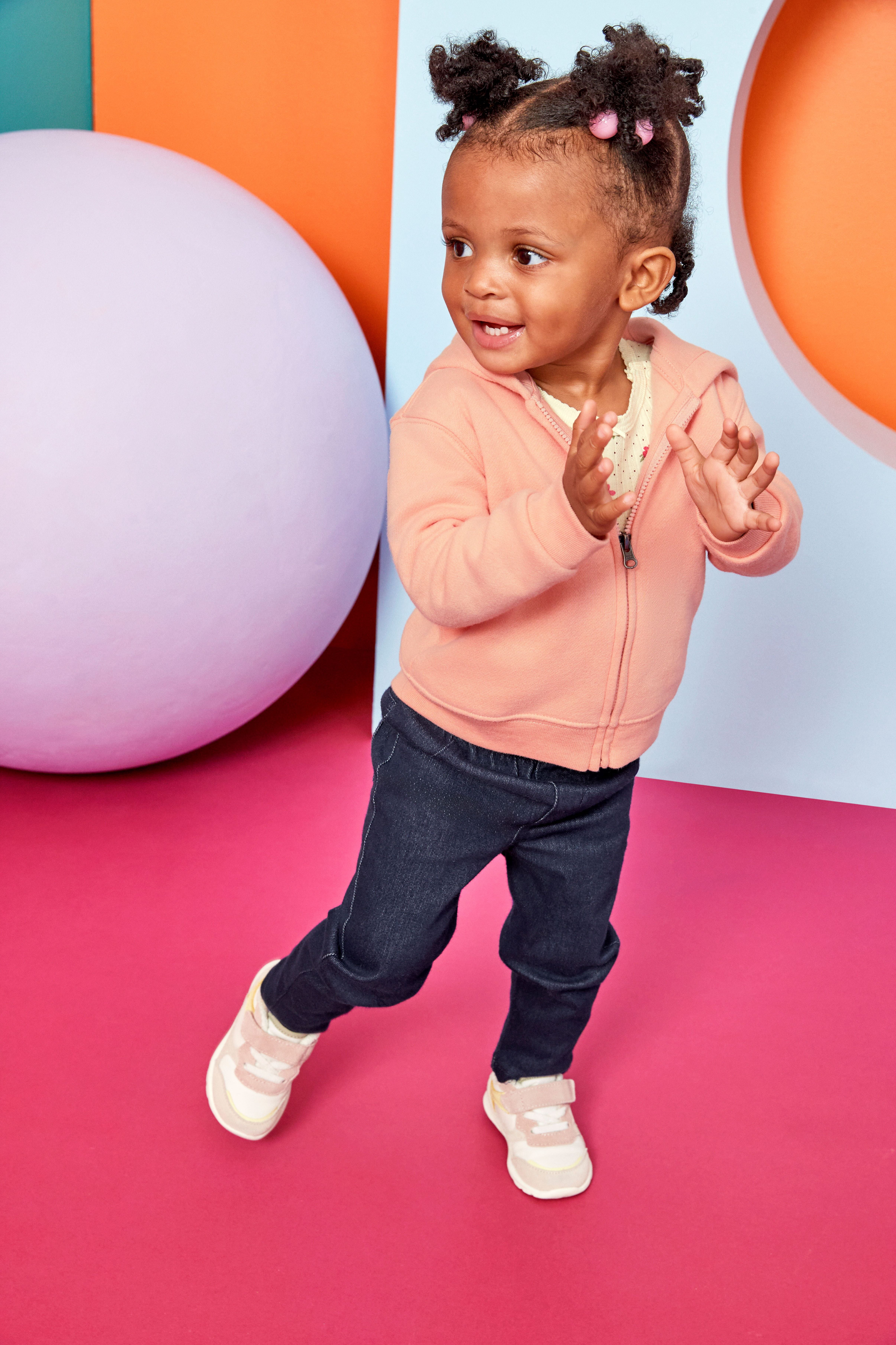 Garanimals Baby Girl Butter Fleece Zip Up Hoodie, Sizes 0M-24M