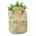 thumbnail image 3 of Moroccan Grow Bags 5-Pack, Italian Style Retro, Heavyduty Fabric Pots with Handles for Plants, 2 Sizes, Turquoise Yellow Green, by Ambesonne, 3 of 3