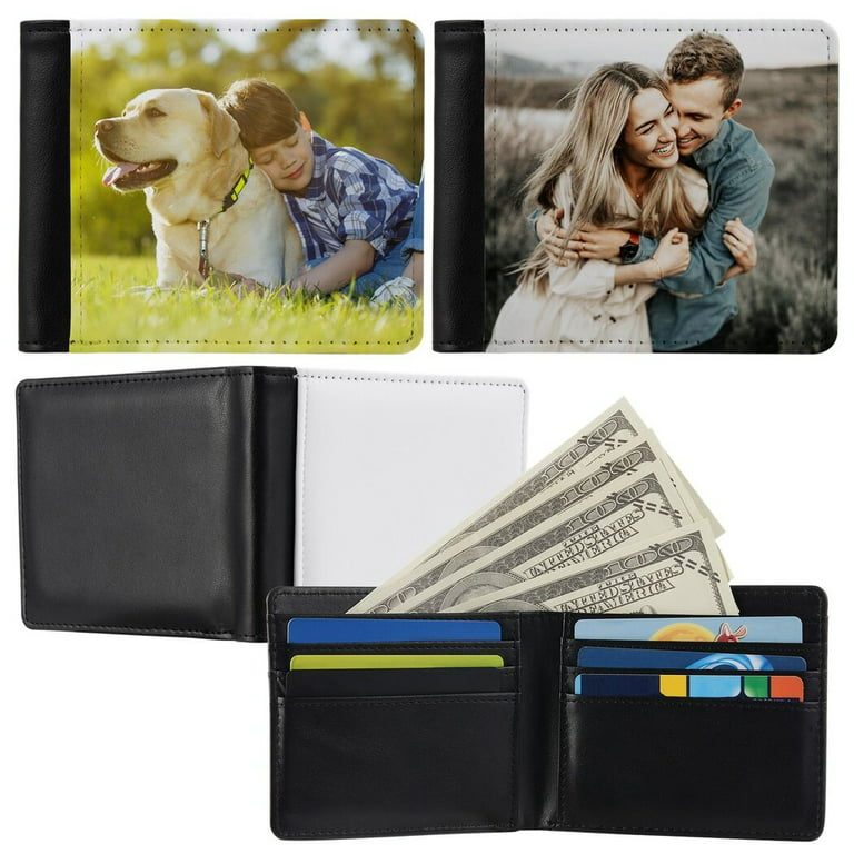 Leather 3 fold small unisex wallet, Sublimation Blank