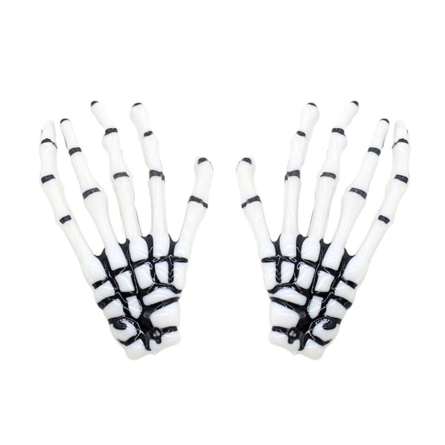 2x Decoraciones Calientes para El Cabello de Halloween para Niñas Perfecl Pinza para El Cabello Esqueleto