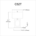 thumbnail image 2 of Lampe de table Dainolite C52T-PC blanche, 2 of 3