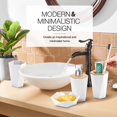 thumbnail image 7 of Livhil 8 Pcs Bamboo and Plastic Bathroom Accessories Sets, Specially Designed for Small Spaces (White), 7 of 7