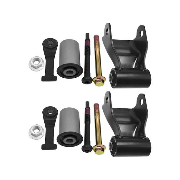 Rear Rearward Leaf Spring Shackle Set Compatible with 2003 2010