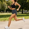 thumbnail image 7 of Hurxie Athletic Shorts for Women 3" - High Waisted Quick Dry for Running Workout Gym Track with Pocket Dark Gray,2XL, 7 of 7