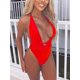 thumbnail image 3 of Trajes de baño de una pieza de vendaje multidireccional de cintura alta con cuello en V profundo sexy para mujer Trajes de baño Zhivalor LRWJ303-10, 3 of 5