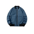 thumbnail image 4 of Kmbangi Men's Bomber Flight Jacket Casual Patchwork Fall Winter Coats Zipper Closure Outwear, 4 of 5