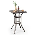 thumbnail image 1 of Costway Table de Bar Extérieure 37 "Bar Hauteur Table de Patio avec Cadre en Métal et Table à Lattes, 1 of 6