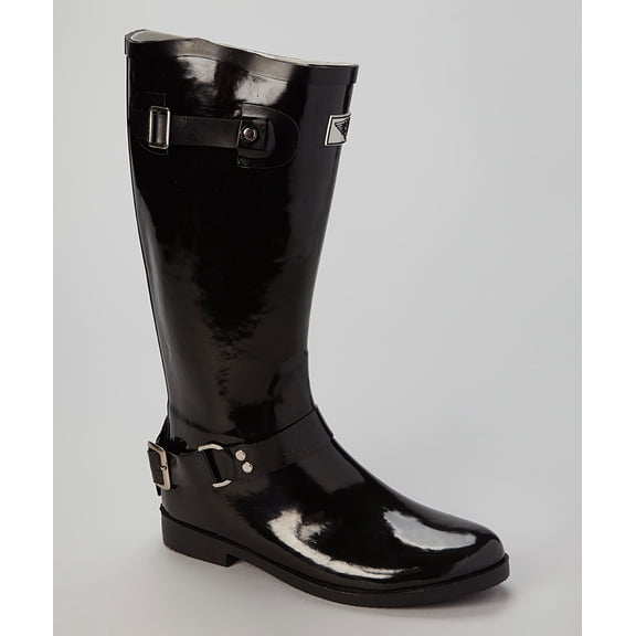 Forever Young Women's Plaid Tall Rain Boot