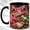 Black, variant on Pink Frog Coffee Mug, Mushroom Frog Mug, Ceramic 11 oz