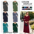 thumbnail image 4 of Asklazy Women's Long Sleeve Loose Plain Maxi Dresses Casual Long Dresses with Pockets(S-3XL), 4 of 9
