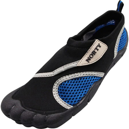 Young Mens Water Shoes Aqua Socks Surf Yoga Exercise Pool Beach Dance Swim NEW, 40309 Black-Blue /