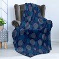 thumbnail image 4 of Abstract Soft Flannel Fleece Throw Blanket, Modern Digital Featured Polka Dots Extravagant Dotted Circles, Cozy Plush for Indoor and Outdoor Use, 50" x 60", Pale Blue Navy Blue, by Ambesonne, 4 of 5