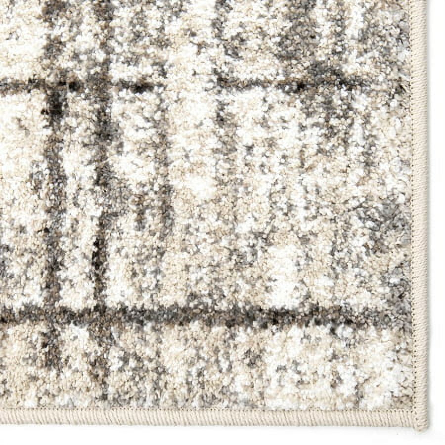 (4 pack) Mainstays Crosshatch Brown Geometric Indoor Runner Rug, 1' 10" x 5'