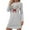 Gray-1, variant on Chirstmas Pajamas Dress for Women Long Sleeve Crewneck Holiday Home Pjs Skirt White-2 2XL