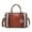 Brown, variant on MKF Collection Vegan Leather Satchel Bags for Women, Crocodile-Embossed Purse Handbag by Mia K. Brown