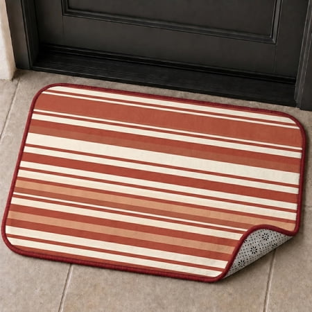 XaaKee Front Door Mat Thick Thin Brick Ivory Outdoor Doormat Non-Slip Rubber Backing Door Mats For Outdoor Entrance 20x31inch