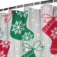 thumbnail image 3 of Christmas Stocking Pattern Shower Curtain 72"x72" ,Bathroom Decorative Shower Curtains Set with 12 Hooks,Modern Waterproof Washable Shower Curtain, 3 of 6