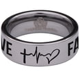 thumbnail image 2 of Faith Hope Love Tungsten Carbide Ring, 2 of 9