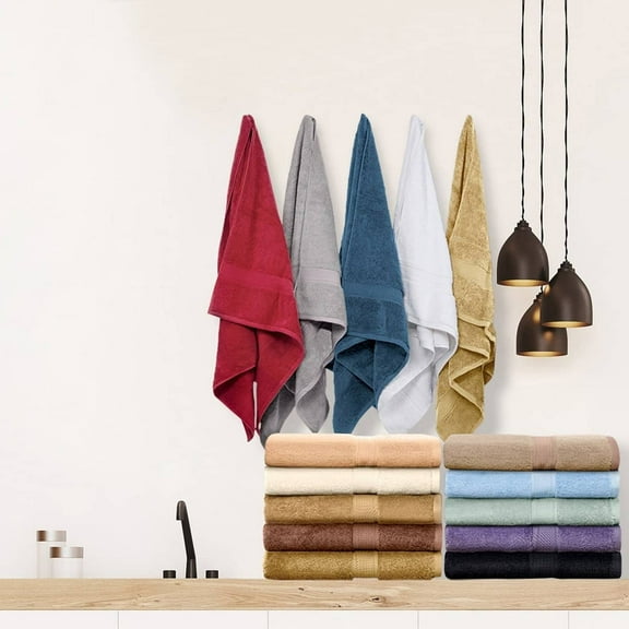 Egyptian Cotton 600 GSM, 6-Piece Towel Set, 2 Bath, 2 Hand, 2 Face Silver