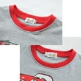 thumbnail image 4 of DDSOL Boy Pajamas Fire Truck Pjs Cotton Short Sleeves 4-Pieces Sleepwear Sets Gray 7T, 4 of 7