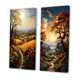 thumbnail image 3 of Designart "Countryside Harvest Gold Collage I" Countryside Wall Art Set Of 2 - Yellow Landscapes Wall Decor Set Of 2, 3 of 7