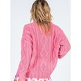 thumbnail image 3 of xiaxaixu Chandails Épais pour Femmes Manches Longues Col Rond Couleur Unie Tricot Torsadé Chandail Décontracté, 3 of 7
