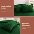 thumbnail image 6 of D.N.G. BEDDINGS 3 Piece Luxury 5 Inch Two Layer Ruffle Comforter Set Premium Super Soft, 800 TC, 100% Egyptian Cotton, Super Soft, Super King Size Green Color, 6 of 7