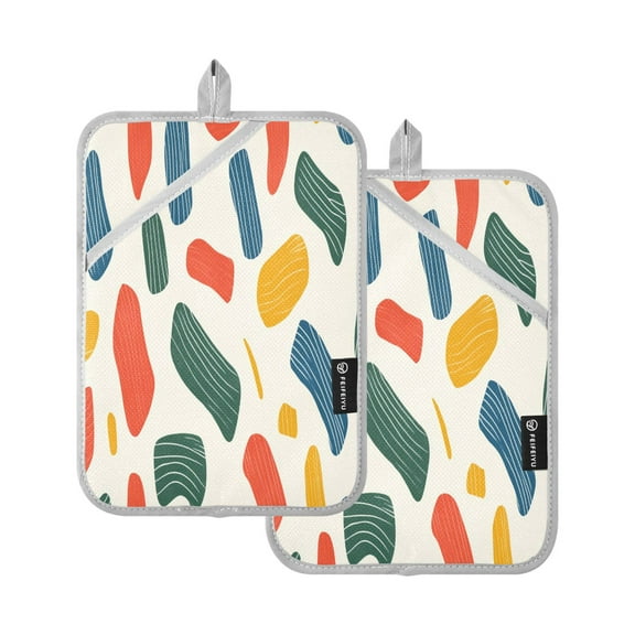 BZSMCE Pot Holder Oven Mitts Cooking baking Painted Pattern Creative Pattern Size:7x9.8in