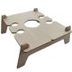 thumbnail image 1 of Wooden Folding Picnic Table with Glass Holder Round Foldable Desk, 1 of 5