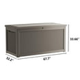thumbnail image 2 of Decksplore 260 Gallon Outdoor Storage Box Waterproof Lockable Resin Deck Box, Patio Storage Bin for Storing Furniture, Tools, UV-Resistant Brown, 2 of 9