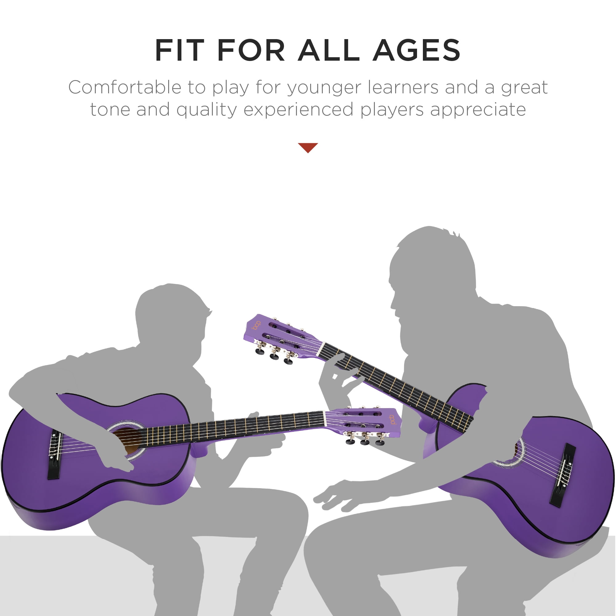 Best Choice Products 38in Beginner Acoustic Guitar Starter Kit w/ Gig Bag, Strap, Extra Strings - Purple
