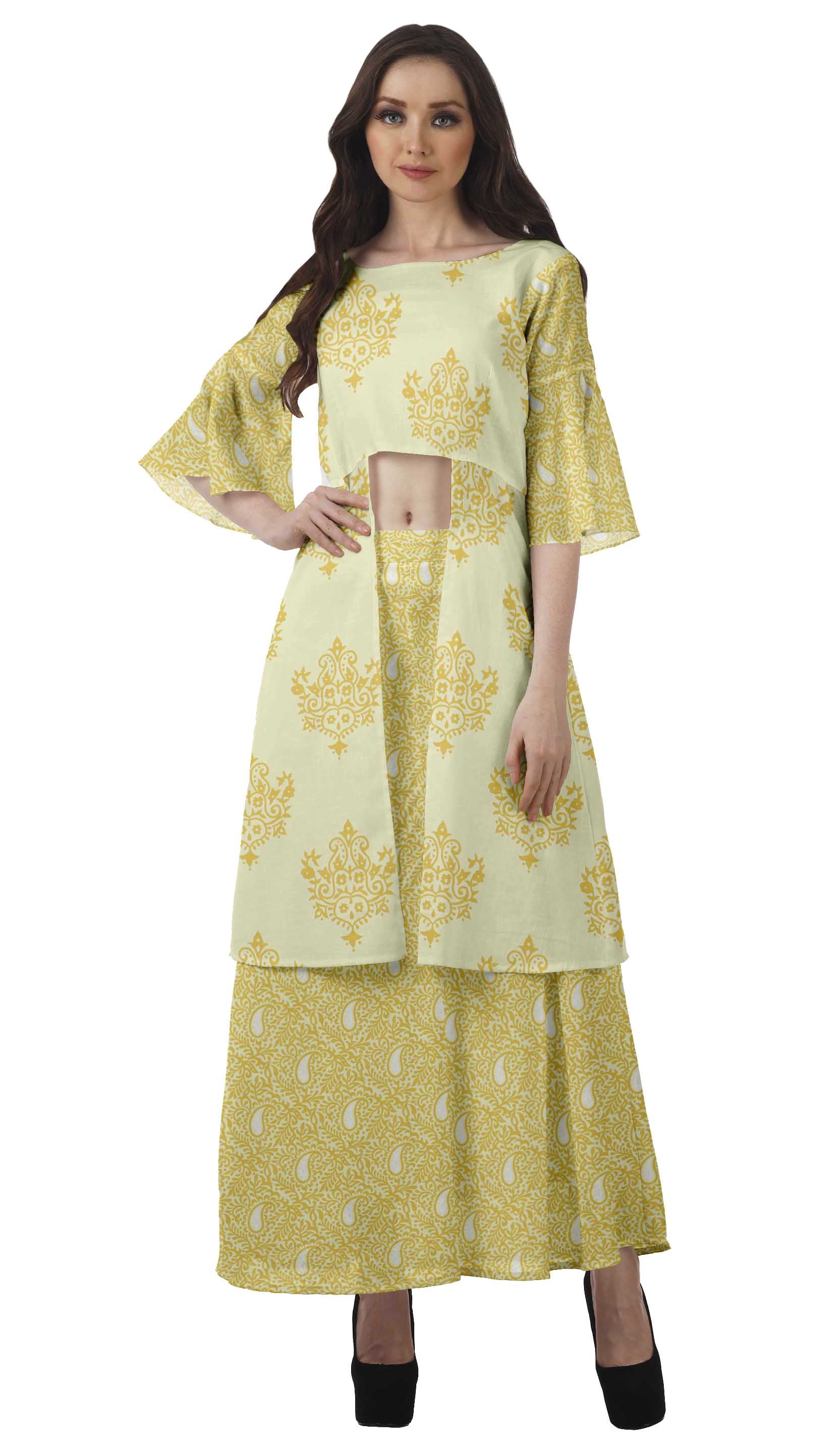 kurti style crop top