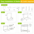 thumbnail image 5 of 2 Pack Under Sink Organizer, Adjustable Slide Out Cabinet Storage for Kitchen Bathroom, 5 of 5