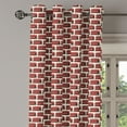 thumbnail image 2 of Ambesonne London Grommet Curtain, Cartoon Double Decker, 50" x 96", Red Grey Cream, 2 of 6