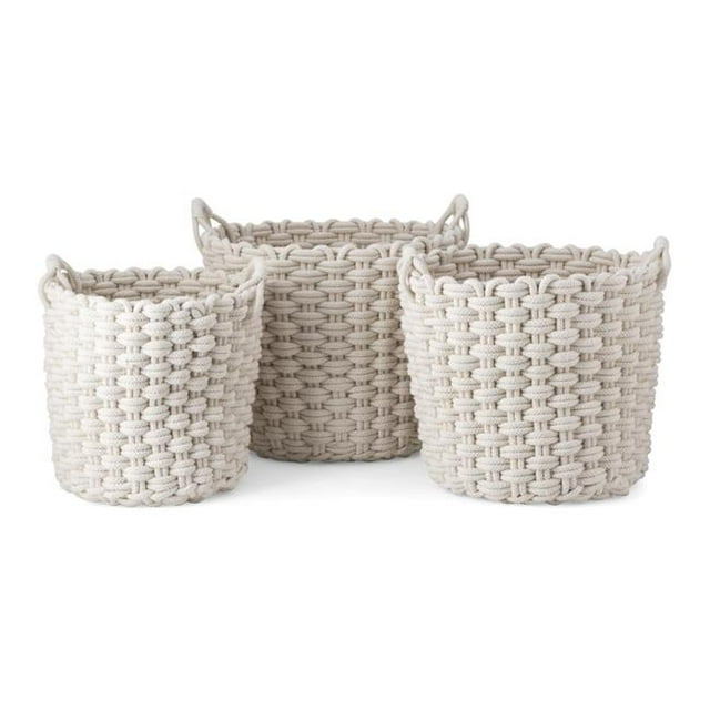 IMAX 23620-3 Nantucket Tressé Paniers en Corde - Lot de 3