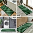 thumbnail image 6 of Green and Black Checkerboard Pattern Kitchen Rug Mat,Kitchen Runner Rugs Non Skid Washable,Decorative Kitchen Floor Mats for Kitchen,Sink,Laundry,17"x47.2", 6 of 7