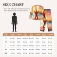 thumbnail image 6 of Kll Starfish Sunset Sea Beach Print Women'S Long Sleeve Pajamas With Pants Sleepwear Loungewear 2 Set-Large, 6 of 9