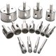 thumbnail image 1 of Diamond Drill Bit Set Hole, 15pcs Hole Saw Set For Glass, Marble, Granite Stone, 1 of 5
