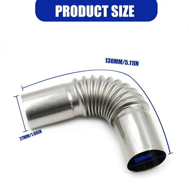25mm Exhaust Pipe Stainless Steel Air Vent Ducting Car Heater