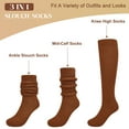 thumbnail image 5 of Loritta Slouch Socks Women Extra Long Knee High Socks Knit Soft Slouchy Boot Socks, 6 Pairs, 5 of 6