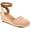 Pink Nubuck, variant on STYLE & COMPANY Womens Beige Cushioned Ankle Strap Mailena Round Toe Wedge Buckle Espadrille Shoes 9.5 M